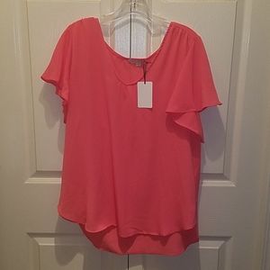 Bright pink blouse